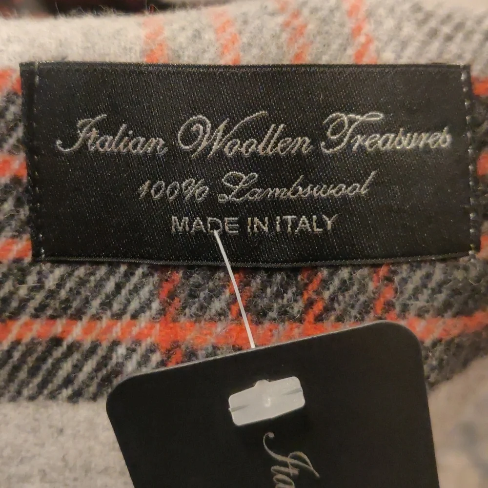 New!Luxury 100% Lambswool Soft Plaid Scarf Handcrafted